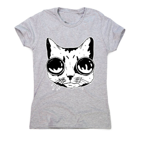 Cat with goggles - women's funny premium t-shirt - Graphic Gear