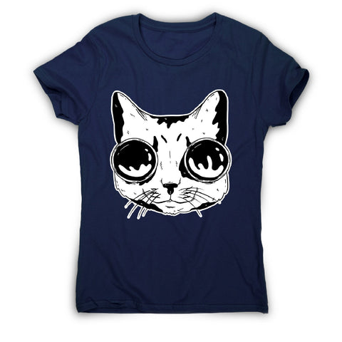 Cat with goggles - women's funny premium t-shirt - Graphic Gear