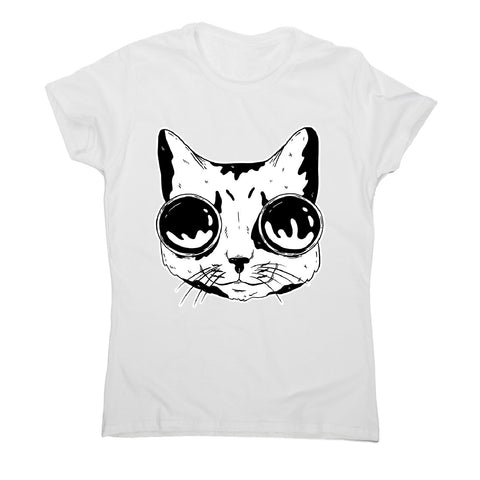 Cat with goggles - women's funny premium t-shirt - Graphic Gear