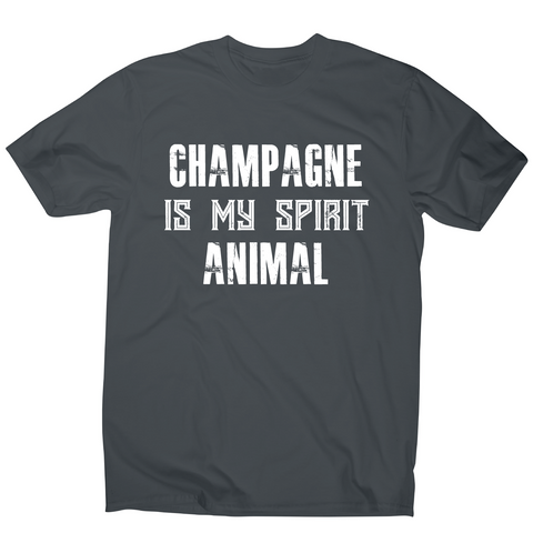 Champagne is my spirit animal funny drinking t-shirt men's - Graphic Gear
