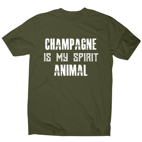 Champagne is my spirit animal funny drinking t-shirt men's - Graphic Gear