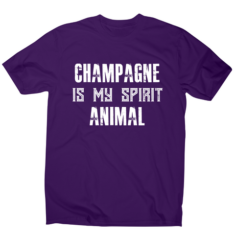 Champagne is my spirit animal funny drinking t-shirt men's - Graphic Gear