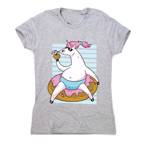 Chilling unicorn - women's funny illustrations t-shirt - Graphic Gear