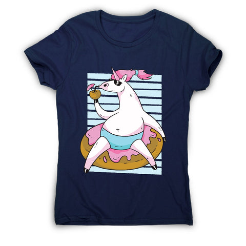 Chilling unicorn - women's funny illustrations t-shirt - Graphic Gear