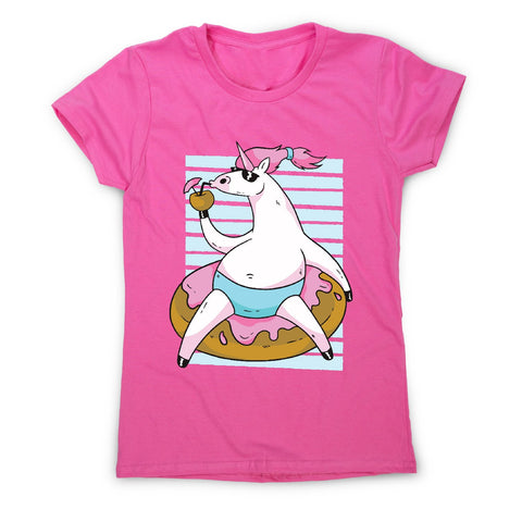 Chilling unicorn - women's funny illustrations t-shirt - Graphic Gear