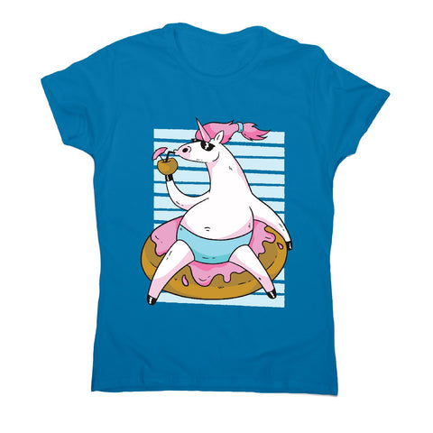 Chilling unicorn - women's funny illustrations t-shirt - Graphic Gear