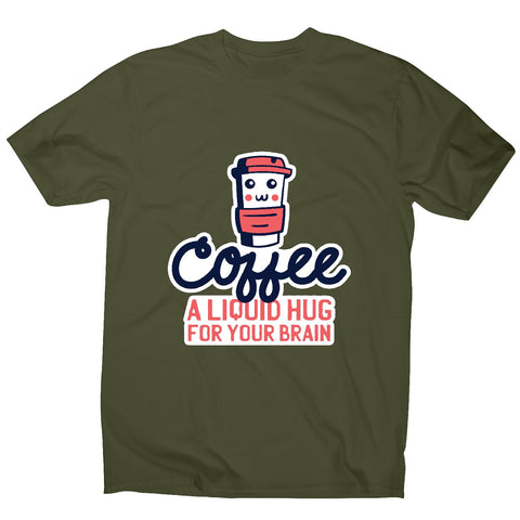 Coffee hug - men's funny premium t-shirt - Graphic Gear