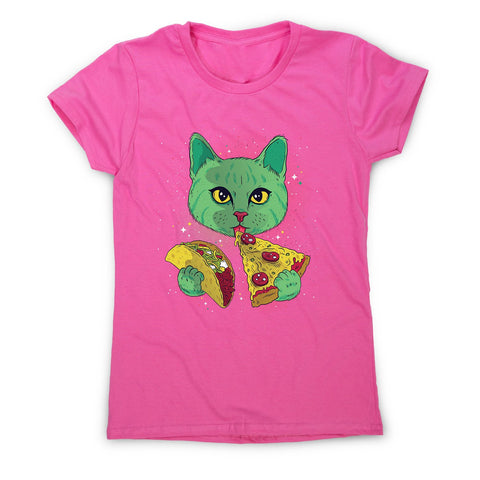 Cosmic cat - women's funny illustrations t-shirt - Graphic Gear