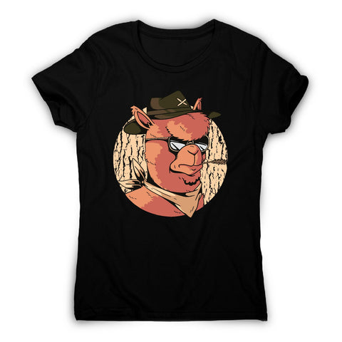 Cowboy alpaca - women's funny illustrations t-shirt - Graphic Gear