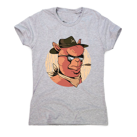 Cowboy alpaca - women's funny illustrations t-shirt - Graphic Gear