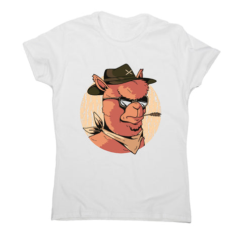 Cowboy alpaca - women's funny illustrations t-shirt - Graphic Gear