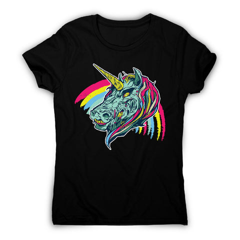 Creepy unicorn - women's funny illustrations t-shirt - Graphic Gear