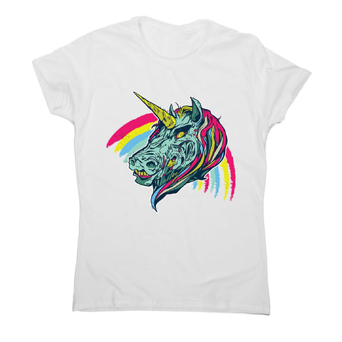 Creepy unicorn - women's funny illustrations t-shirt - Graphic Gear