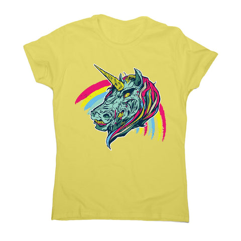 Creepy unicorn - women's funny illustrations t-shirt - Graphic Gear