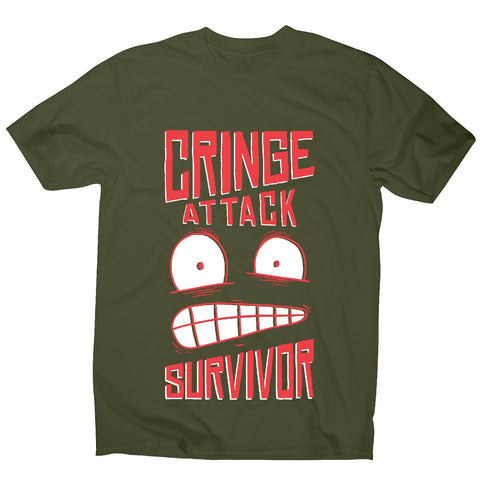 Cringe attack - men's funny premium t-shirt - Graphic Gear