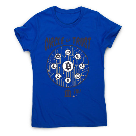 Cryptocurrency lettering - women's funny premium t-shirt - Graphic Gear