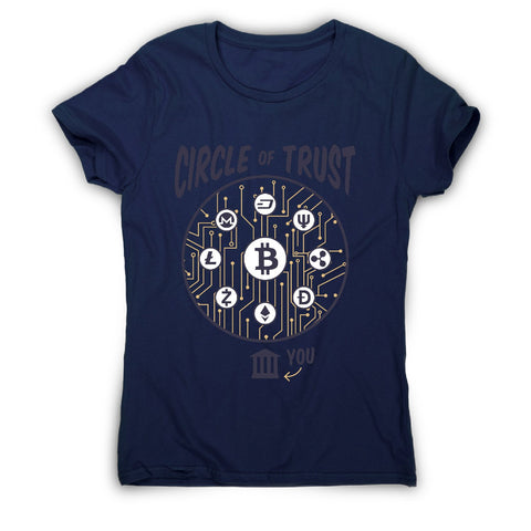 Cryptocurrency lettering - women's funny premium t-shirt - Graphic Gear