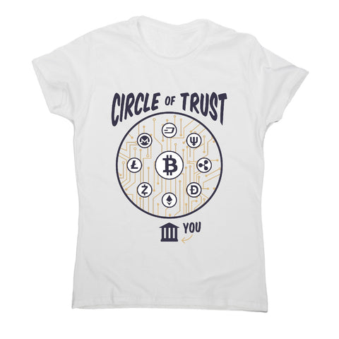 Cryptocurrency lettering - women's funny premium t-shirt - Graphic Gear