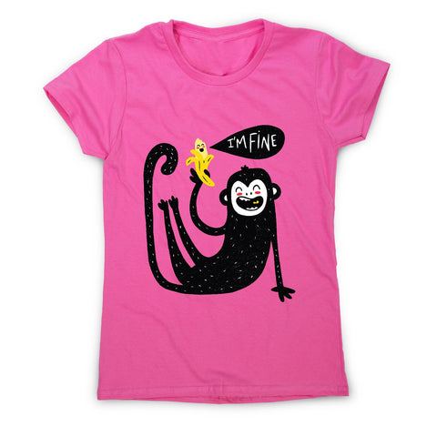 Cute monkey - women's funny illustrations t-shirt - Graphic Gear