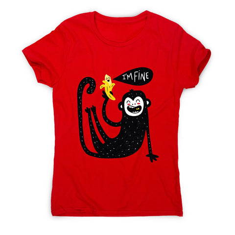 Cute monkey - women's funny illustrations t-shirt - Graphic Gear