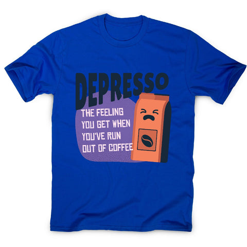 Depresso coffee - men's funny premium t-shirt - Graphic Gear