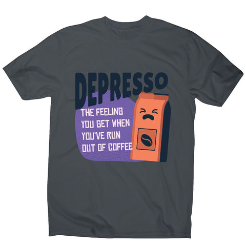 Depresso coffee - men's funny premium t-shirt - Graphic Gear