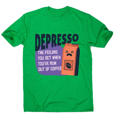 Depresso coffee - men's funny premium t-shirt - Graphic Gear