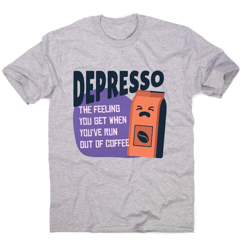 Depresso coffee - men's funny premium t-shirt - Graphic Gear