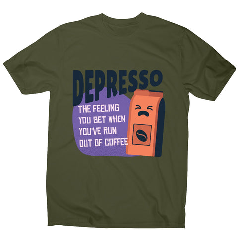 Depresso coffee - men's funny premium t-shirt - Graphic Gear