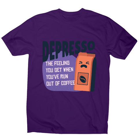 Depresso coffee - men's funny premium t-shirt - Graphic Gear