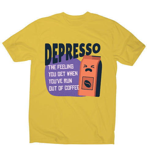 Depresso coffee - men's funny premium t-shirt - Graphic Gear