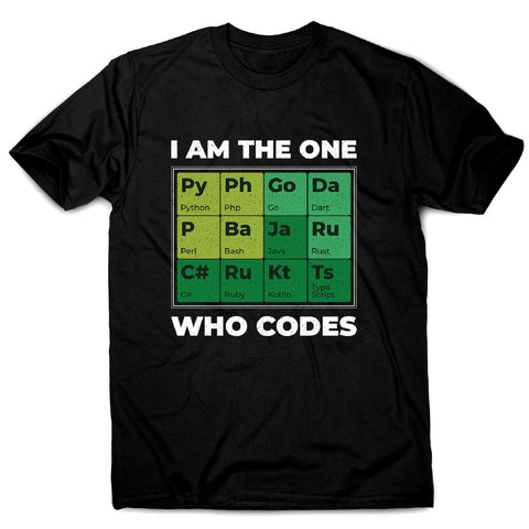 Developer periodic table - men's funny premium t-shirt - Graphic Gear