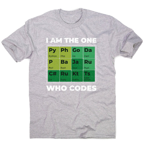 Developer periodic table - men's funny premium t-shirt - Graphic Gear