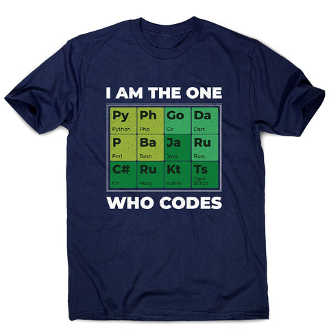 Developer periodic table - men's funny premium t-shirt - Graphic Gear