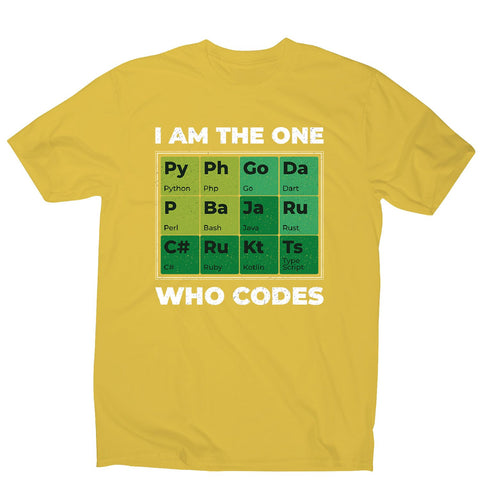 Developer periodic table - men's funny premium t-shirt - Graphic Gear