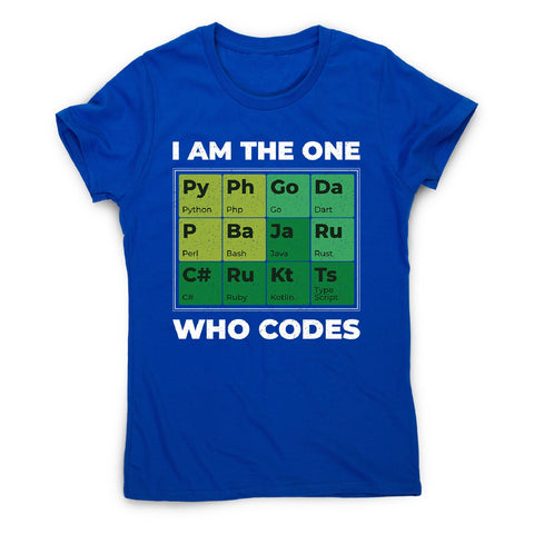 Developer periodic table - women's funny premium t-shirt - Graphic Gear