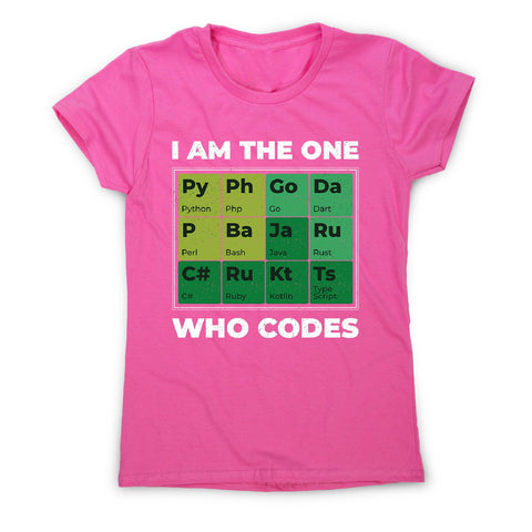 Developer periodic table - women's funny premium t-shirt - Graphic Gear