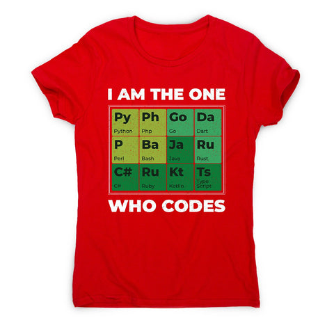 Developer periodic table - women's funny premium t-shirt - Graphic Gear