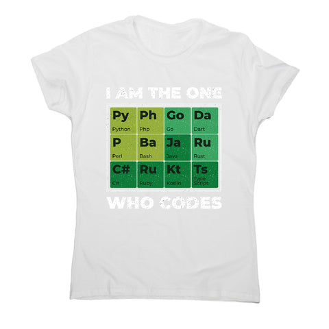 Developer periodic table - women's funny premium t-shirt - Graphic Gear