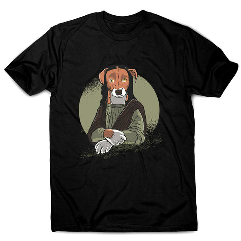 Dog monalisa - men's funny premium t-shirt - Graphic Gear