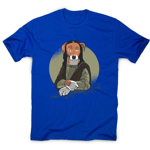 Dog monalisa - men's funny premium t-shirt - Graphic Gear