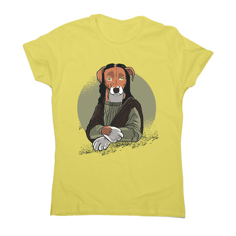 Dog monalisa - women's funny premium t-shirt - Graphic Gear