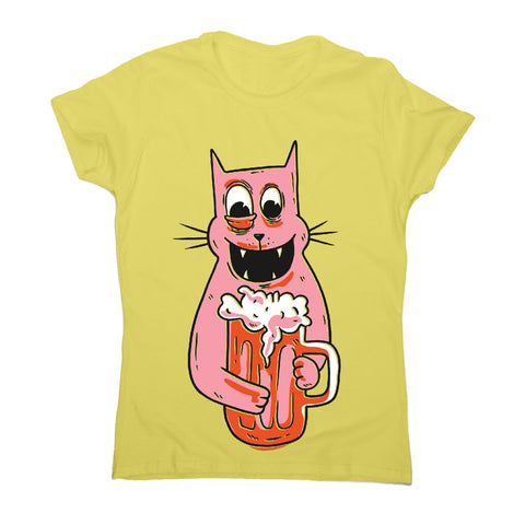 Drunk cat - women's funny premium t-shirt - Graphic Gear