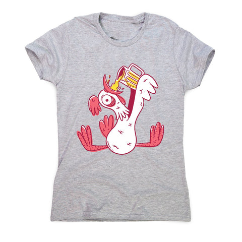 Drunk rooster - women's funny premium t-shirt - Graphic Gear