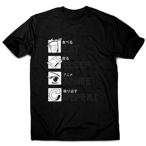 Eat sleep anime - men's funny premium t-shirt - Graphic Gear