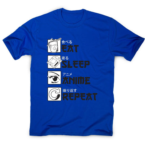 Eat sleep anime - men's funny premium t-shirt - Graphic Gear