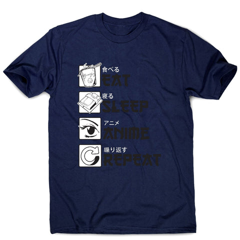 Eat sleep anime - men's funny premium t-shirt - Graphic Gear