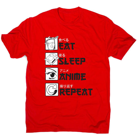 Eat sleep anime - men's funny premium t-shirt - Graphic Gear