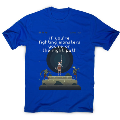 Fight monsters - men's motivational t-shirt - Graphic Gear