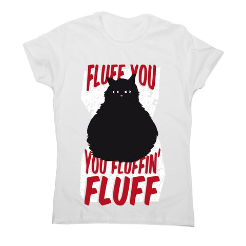 Fluffy cat - women's funny premium t-shirt - Graphic Gear